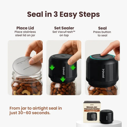 Portable Electric Mason Jar Vacuum Sealer Kit
