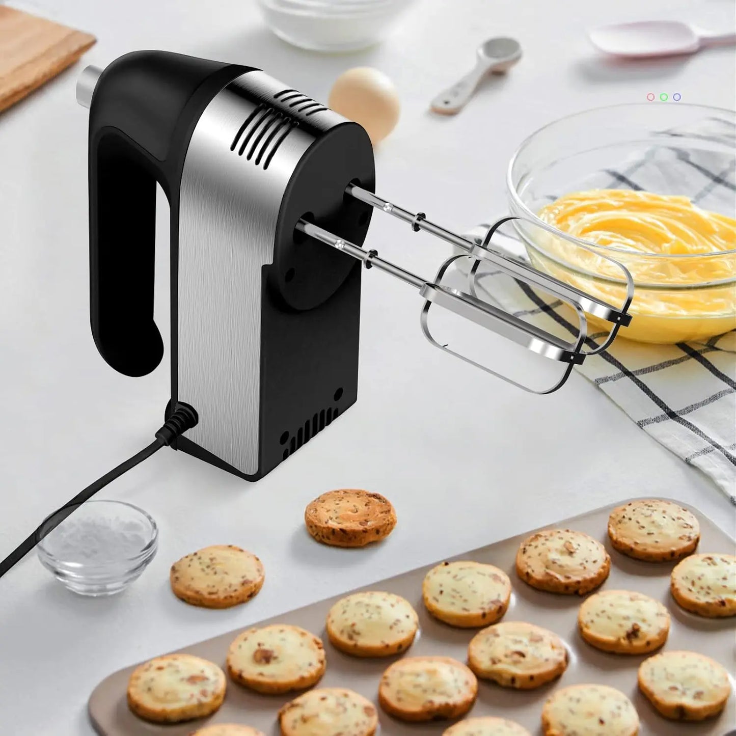 Hand Mixer Electric, Turbo Boost/Self-Control Speed
