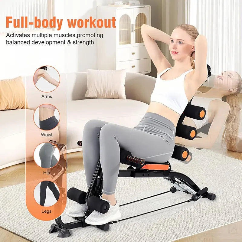 Adjustable sit-up machine with leg locking device for abdominal training