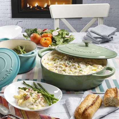 5-Quart Enameled Cast Iron Braiser with Lid