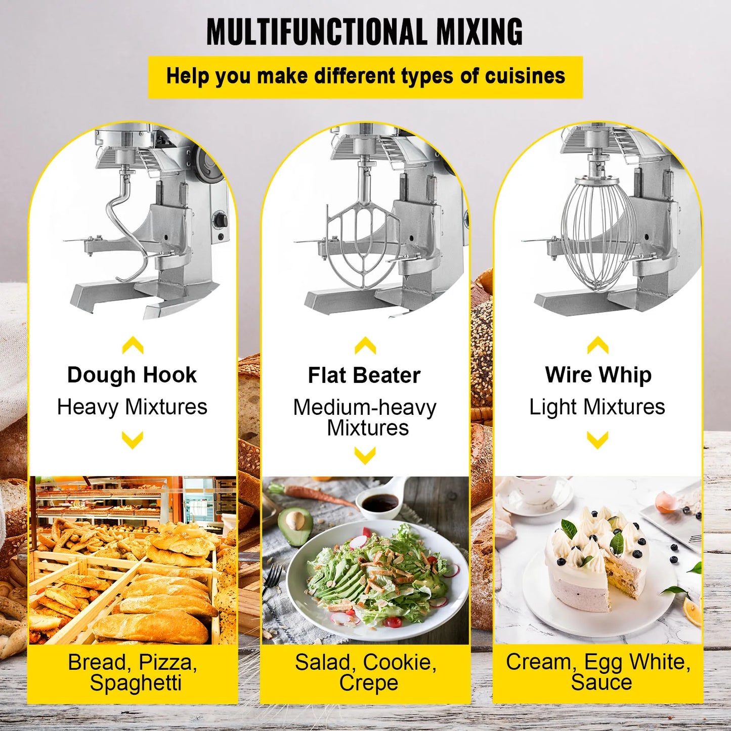 10- 30L Electric Dough Machine Kitchen Food Stand Blender