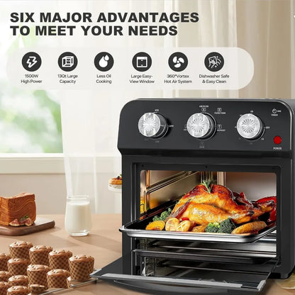 13 Quart 4 Slices Air Fryer Convection Toaster Oven
