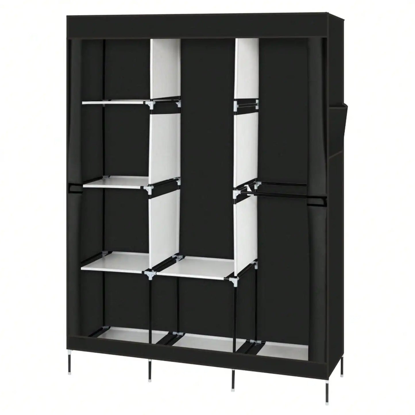 71" Portable, Freestanding Wardrobe, Closet Storage Organizer
