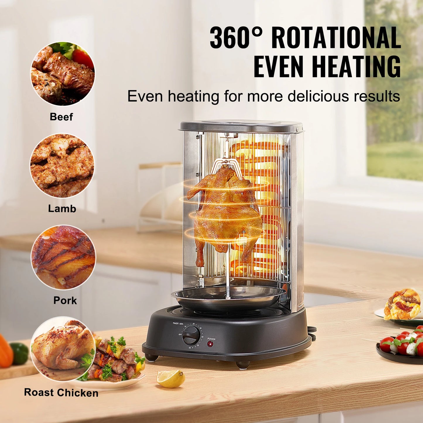 SucceBuy Countertop Shawarma Grill Machine