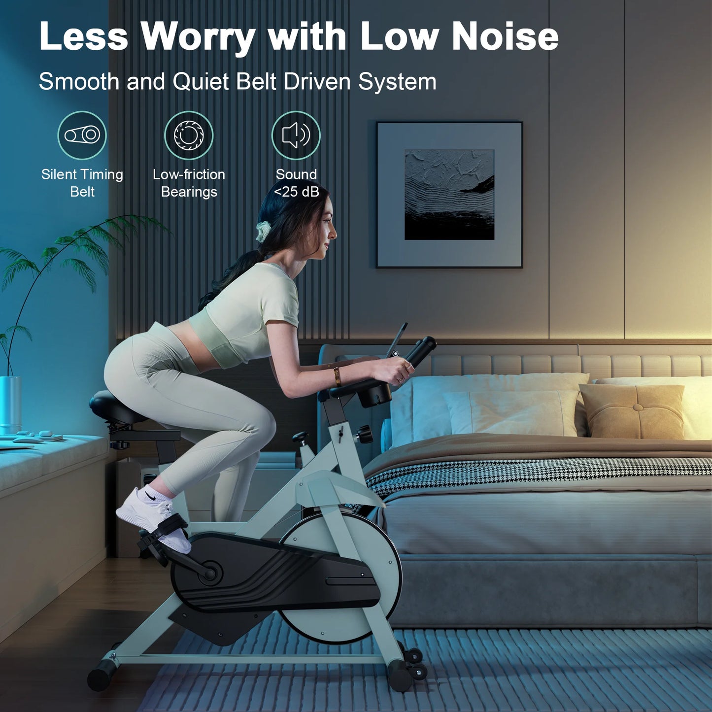 Super Run Exercise Bike,  Low Noise Workout Cycling Bike For Home