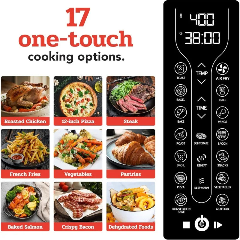 Black Gourmia Toaster Oven Air Fryer Combo