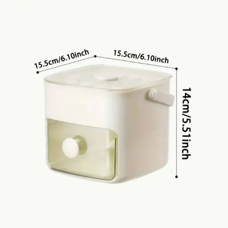 48-Cube Ice Maker - Portable, Double Layer, Easy-Press Lid