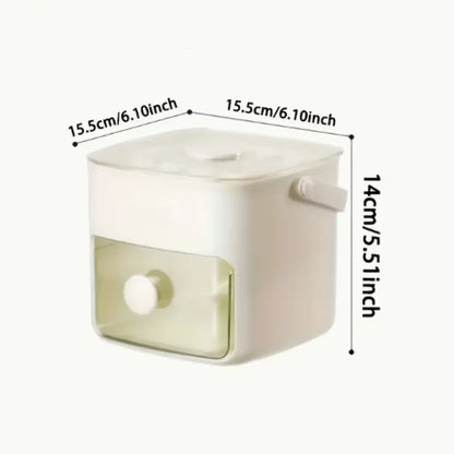 48-Cube Ice Maker - Portable, Double Layer, Easy-Press Lid