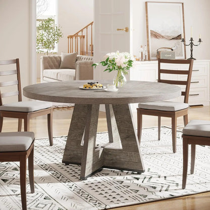 47 inch Round Dining Table or Wood Kitchen Table