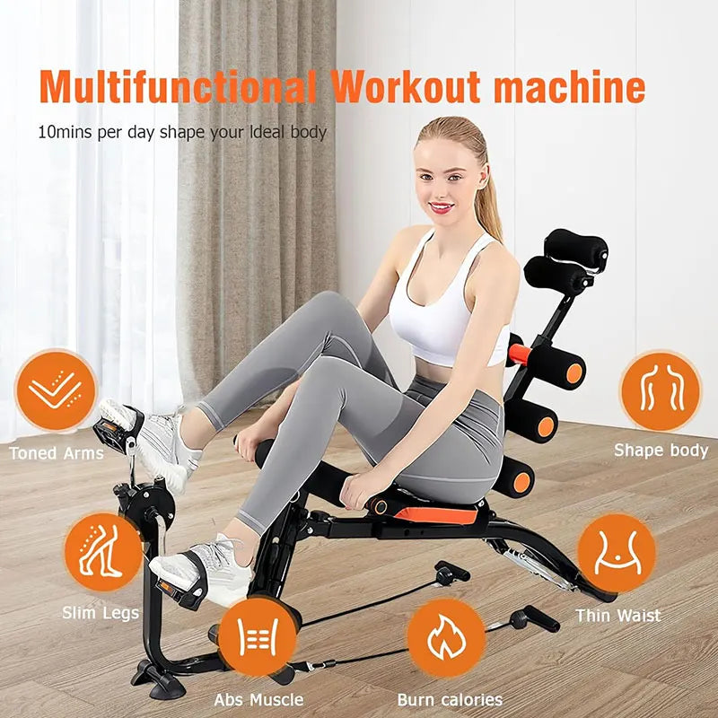 Adjustable sit-up machine with leg locking device for abdominal training