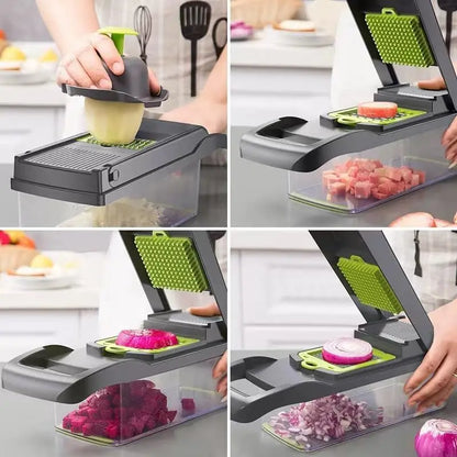 16 x 1 Kitchen professional chopper-type slicer, blade vegetable chopper, kitchen utensils