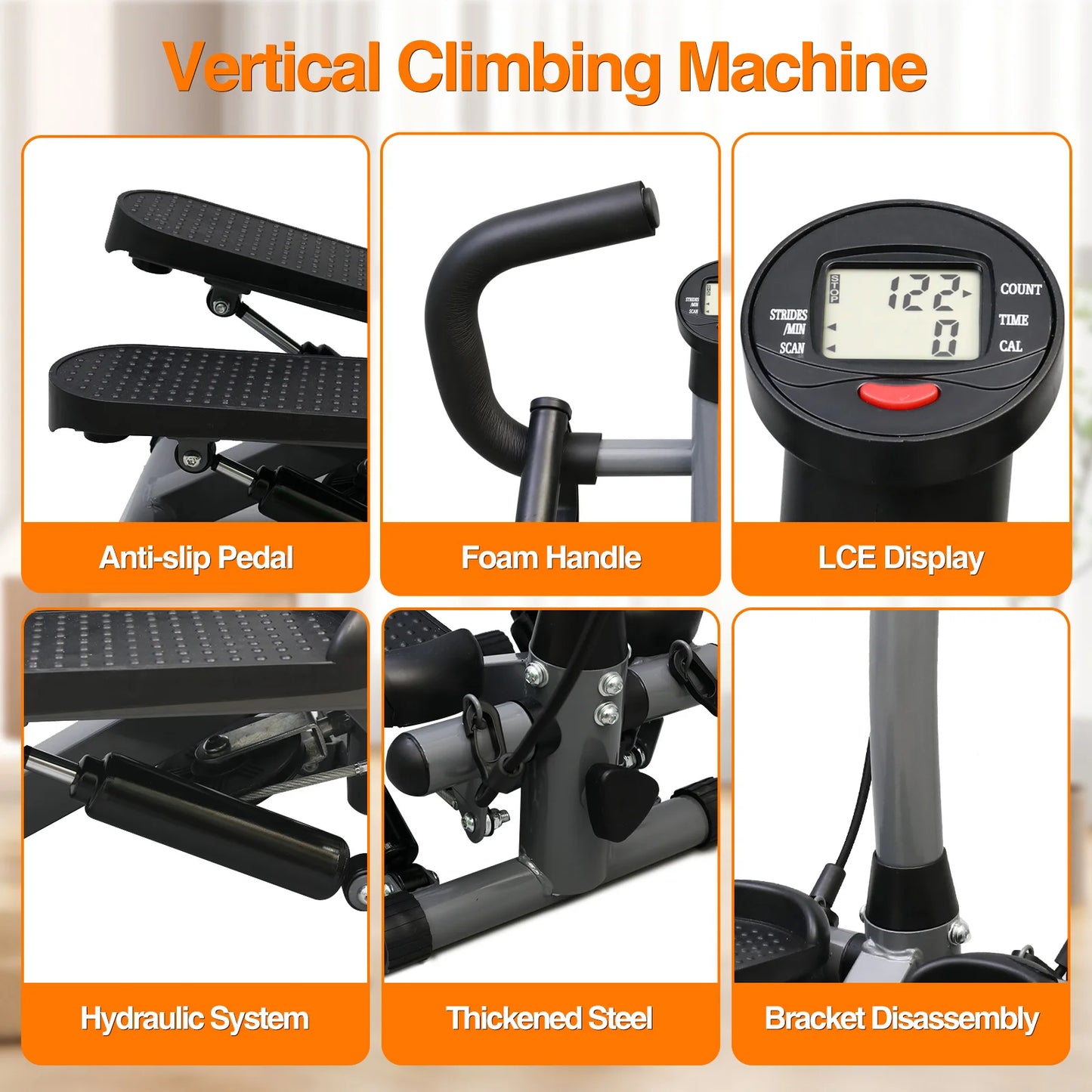 Exercise Twist Stepper Machine with Handlebar