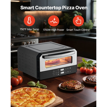 750°F Dual-Tube Fast Bake | 12" Professional Pizza Oven |