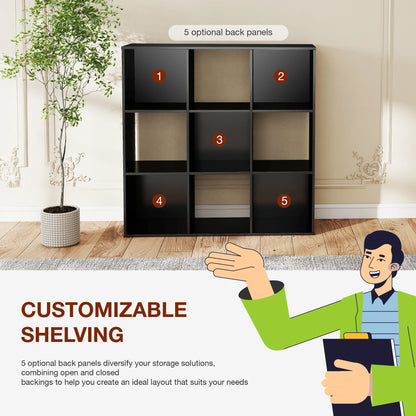 9 Cube Storage Organizer, Open Wooden Bookshelf