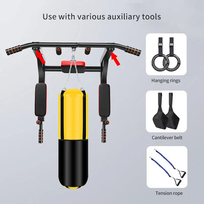 Multifunctional wall-mounted pull-up bar, pull-up fitness support.
