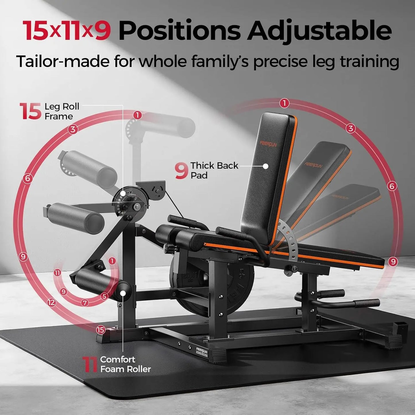 FEIERDUN Leg Extension and Curl Machine, Seated Leg Extension Machine