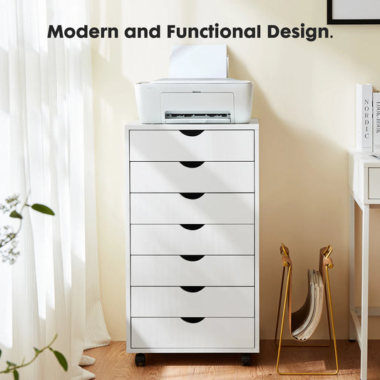 7 Drawer Chest Dresser Nightstand Storage Cabinet Wooden File