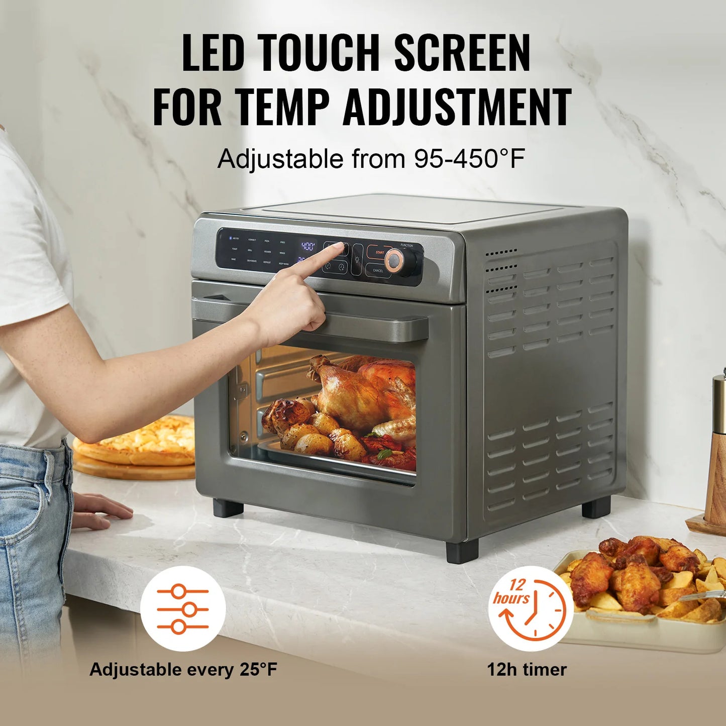 Air Fryer Toaster Oven with Grill for Kitchen