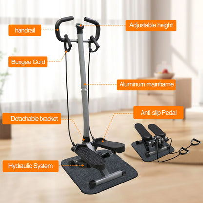 Exercise Twist Stepper Machine with Handlebar
