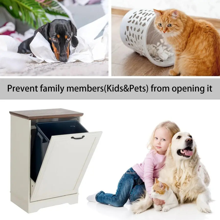 Tilt Out  Hidden Trash Can Cabinet