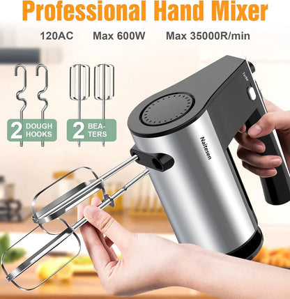 600W Electric Hand Mixer for Kitchen Baking or Cooking