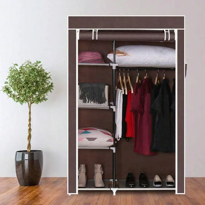 71" Portable, Freestanding Wardrobe, Closet Storage Organizer