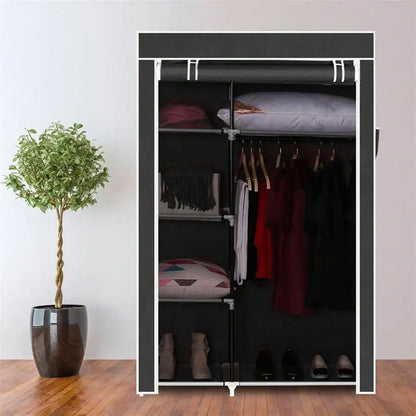 71" Portable, Freestanding Wardrobe, Closet Storage Organizer
