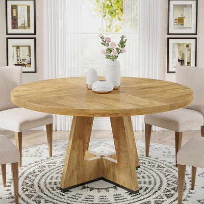 47 inch Round Dining Table or Wood Kitchen Table