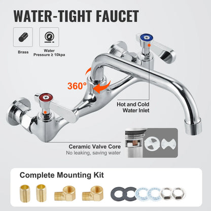 SucceBuy Stainless Steel Kitchen Prep & Utility Sink 1 Compartment