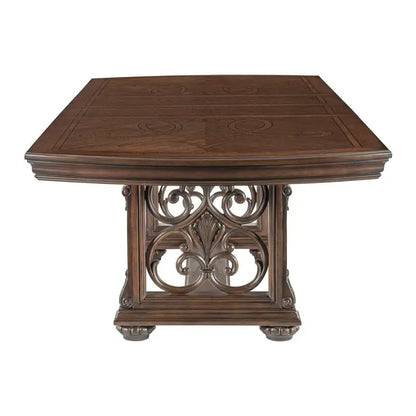 Elegant Formal 5-Piece Dining Set with Extension Leaf Table & 4 Chairs -