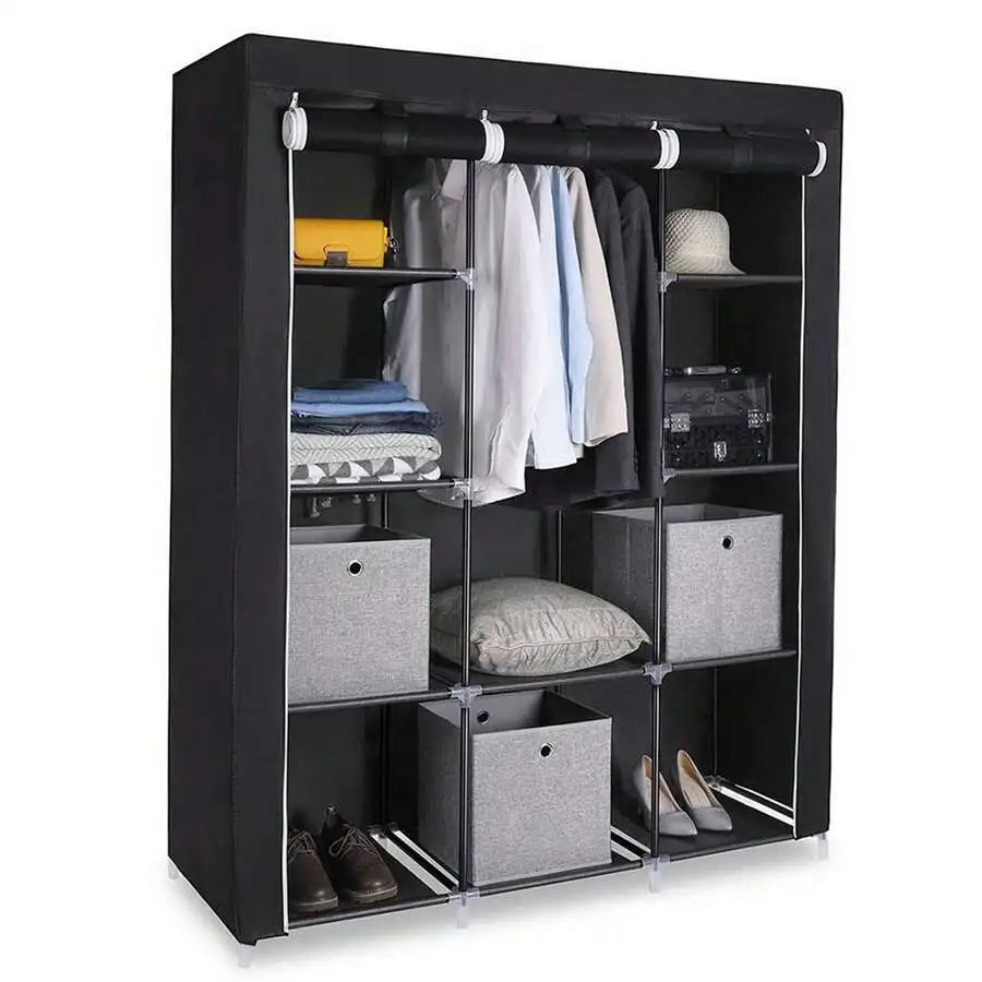 71" Portable, Freestanding Wardrobe, Closet Storage Organizer