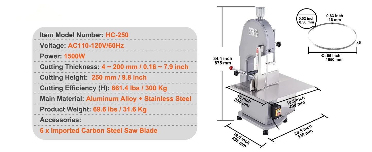 Electric Bone Cutting Sawing Machine
